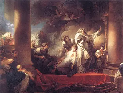 Coresus Sacrificing himself to Save Callirhoe Jean-Honore Fragonard